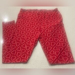 LuLaRoe Red Heart Pattern Leggings
